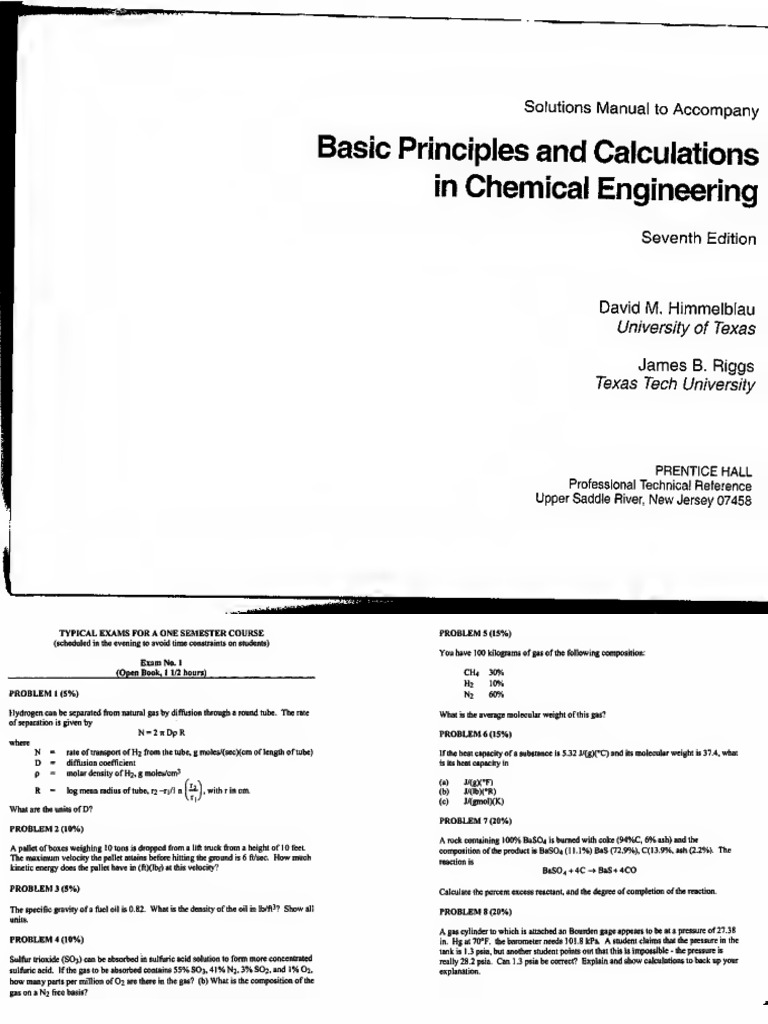 SOLUTION MANUAL BASIC PRINCIPLES AND CALCULATIONS IN CHEMICAL ENGINEERING 8TH EDITION PDF intelligence overview