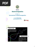 EE331-Introduction To Electromagnetics - Lectures 1-6