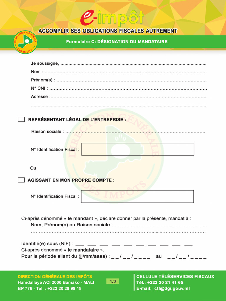 Formulaire C.1 Du 23 MARS 2023 | PDF