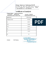 COA of Sodium Molybdate