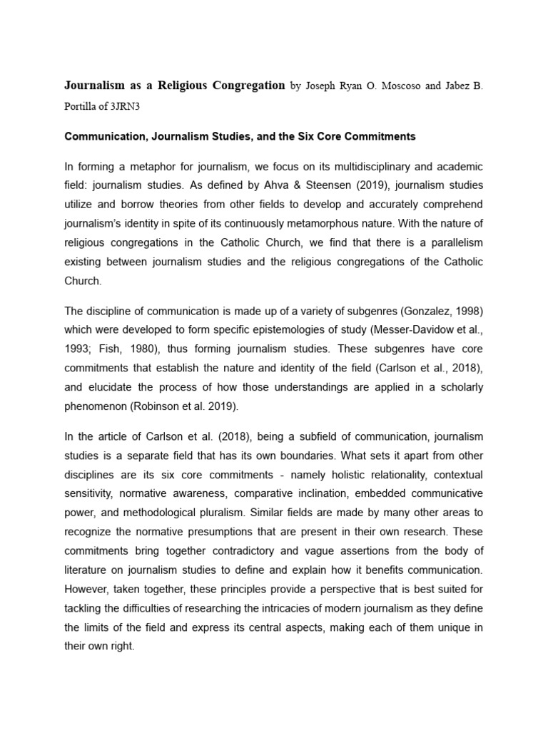 3JRN3 MOSCOSO&PORILLA Metaphor+for+Journalism+ (Preliminary+Paper ...