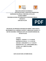 Análisis de Los Procesos Contables de Compra y Venta para El Mejoramiento de La Empresa Cauchos y Lubricantes Valencia C.A Sector Concordia, Parroquia Santa Ana, Municipio Miranda Del Estado Falcón