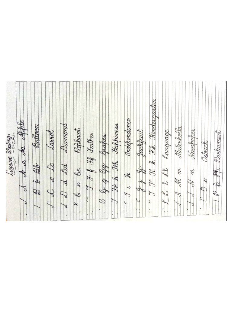 Cursive Writing | PDF
