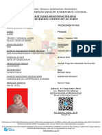 The Indonesian Health Workforce Council: Registration Certificate of Nurse