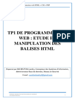 TP1 Manipulation Des Balises HTML