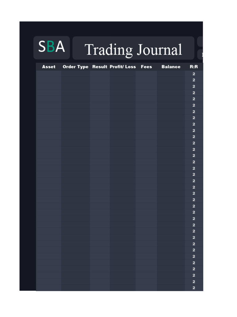 Trading Journal Overview and Metrics | PDF | Business Economics ...