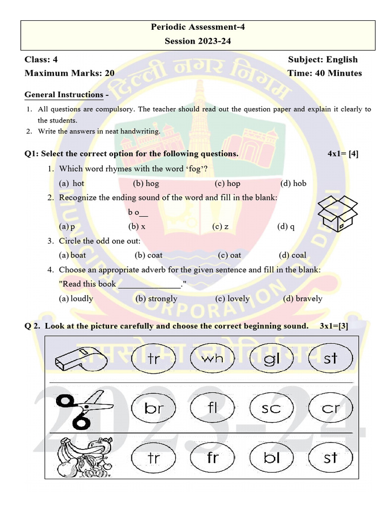 Grade 4 English Periodic Assessment 4 | PDF