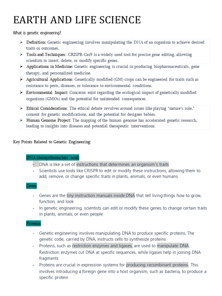 Genetic Engineering Pdf