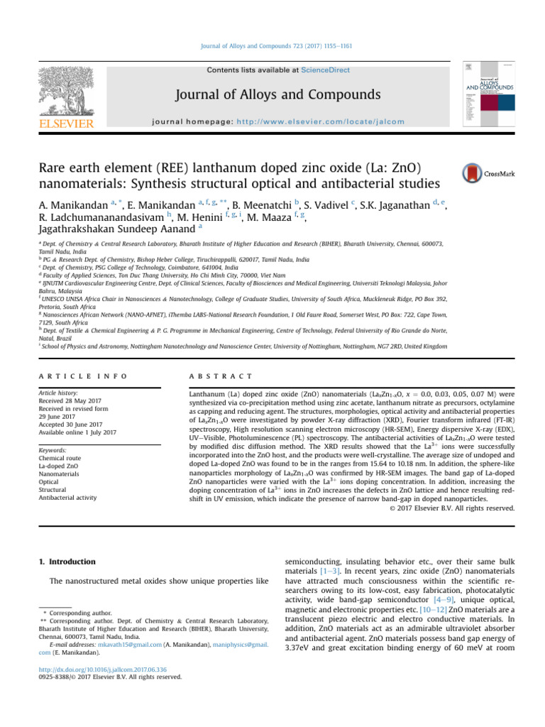Ce Doped ZnO 6 PDF Zinc Oxide Band Gap