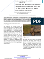 A Study On Distribution and Behaviour of Smooth Coated Otter (Lutrogale Perspicillata) at Kota and Rawatbhata (Chittorgarh), Rajasthan, India