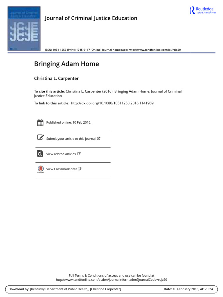 Bringing Adam Home The Abduction That CH | PDF | Crimes | Crime & Violence