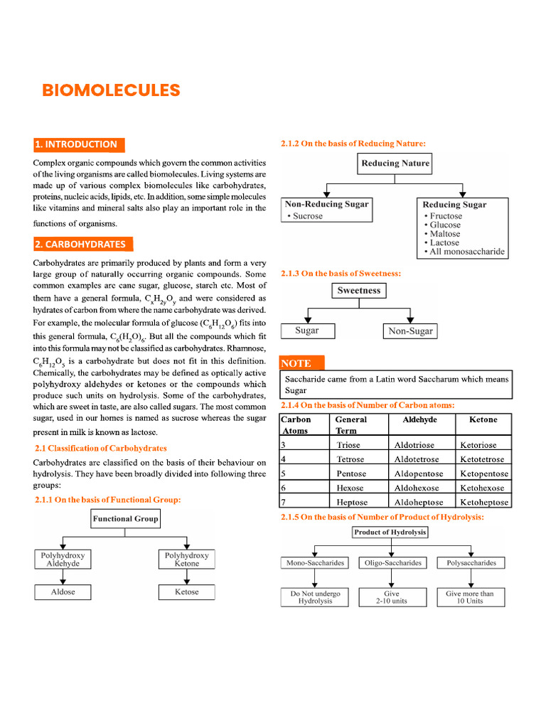 1 Biomolecules | PDF