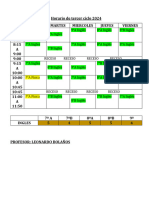 Horario de Tercer Ciclo 2024 INGLES