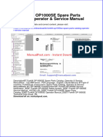 BT Forklift Op1000se Spare Parts Catalog Operator Service Manual