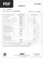 Vignesh R 22071471559 Jan 2024: Tcs NQT - It