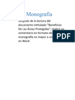 Monografia Beneficios de Las Areas Protegidas
