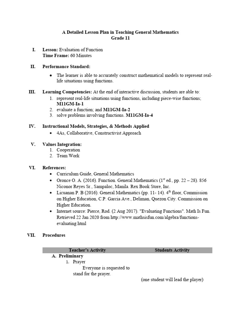 DETAILTED Lesson Plan | PDF
