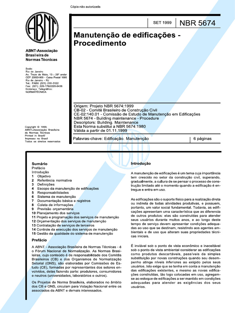 NBR 5674 | PDF