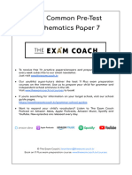 The Exam Coach 11 ISEB Common Pre-Test Mathematics Paper 7