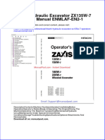 Hitachi Hydraulic Excavator Zx135w 7 Operators Manual Enmlaf En2 1