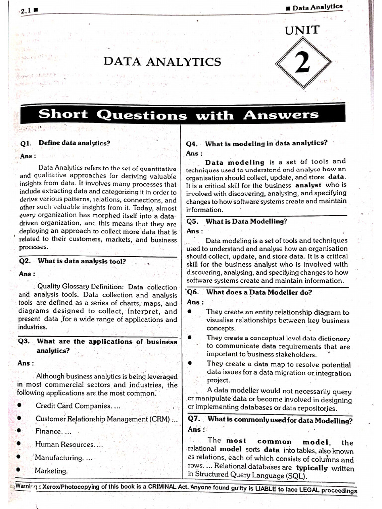 DA Unit 2 | PDF