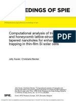 Computational Analysis of Triangular and Honeycomb Lattice-Structured Tapered Nanoholes For Enhanced Light Trapping in Thin-Film Si Solar Cells