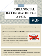 Historia Social Da Lingua de 1936 A 1978