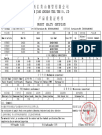 Tuberia Inoxidable - 304 Pipe Product Quality Certificate