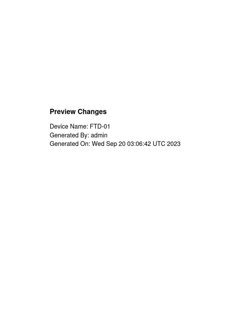 FTD-01 Access Control Policy Update | PDF | Computers