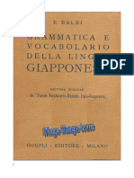Grammatica E Vocabolario Della Lingua Giapponese - Hoepli - 1939