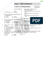 Indian Economy On The Eve of Independence - Practice Sheet & Solution