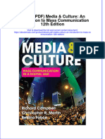 Dwnload Full Ebook PDF Media Culture An Introduction To Mass Communication 12th Edition PDF