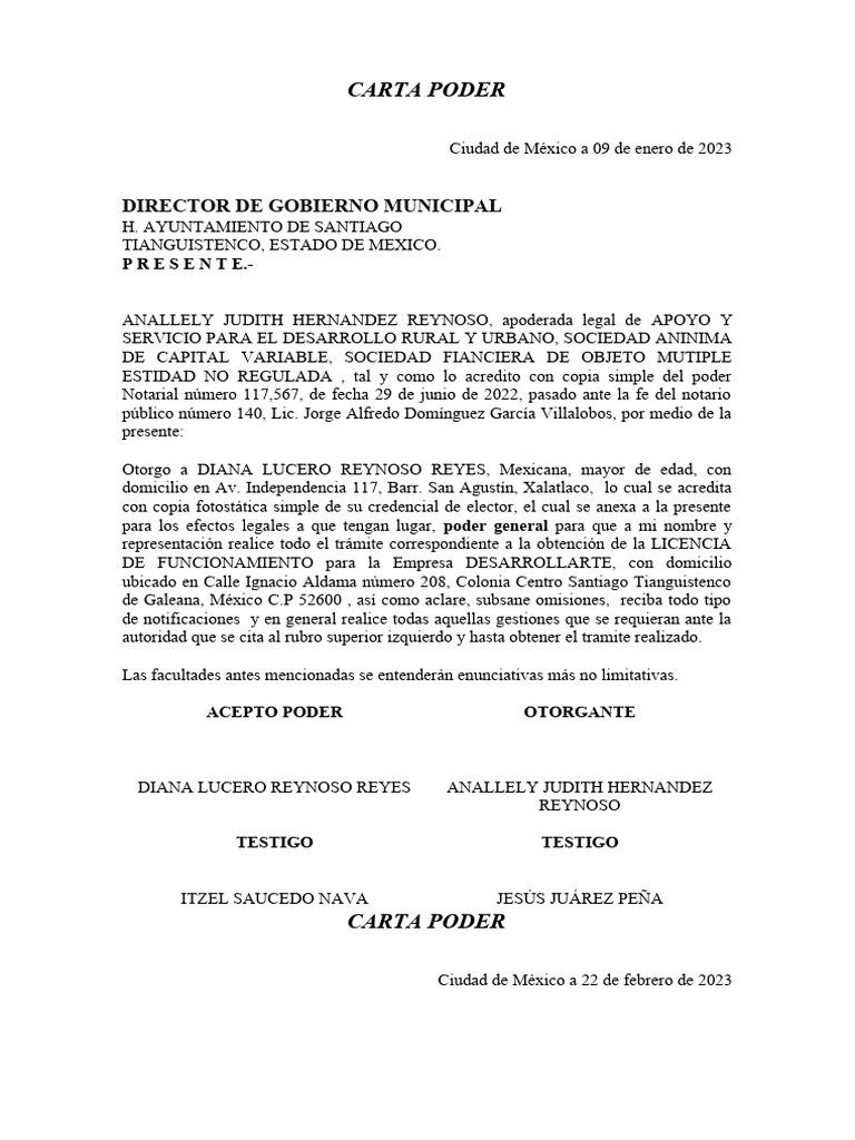 Carta Poder | PDF | México