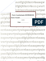 Form 3 Worksheets Workbook 2020