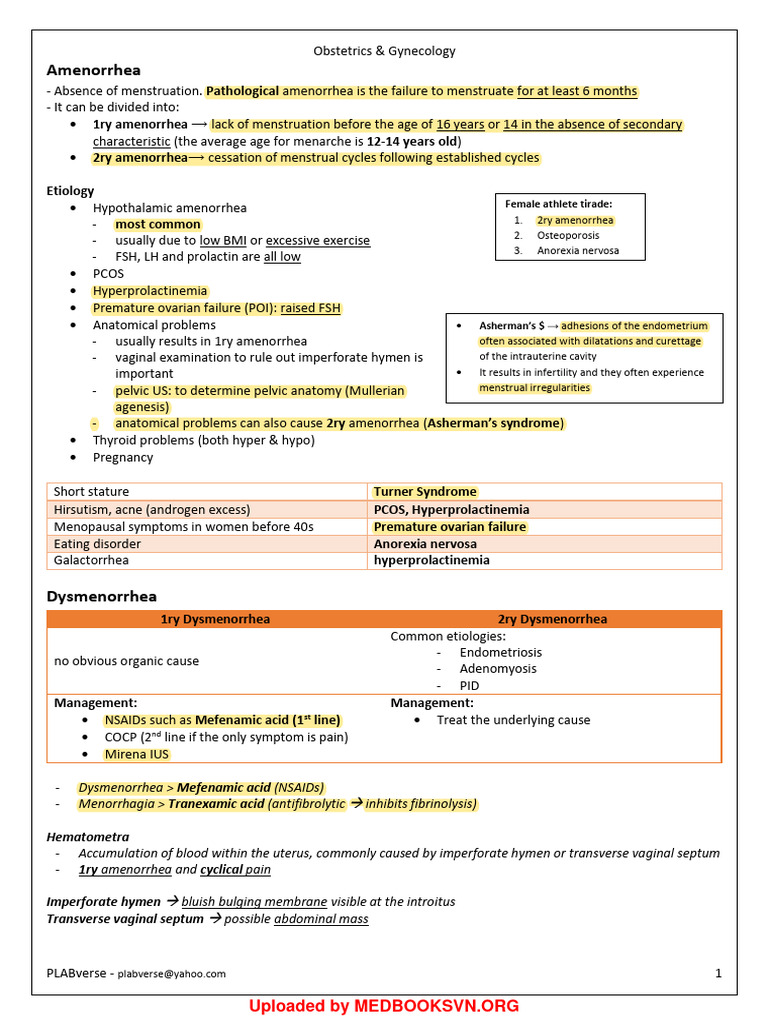Obs and Gyna | Download Free PDF | Menopause | Childbirth