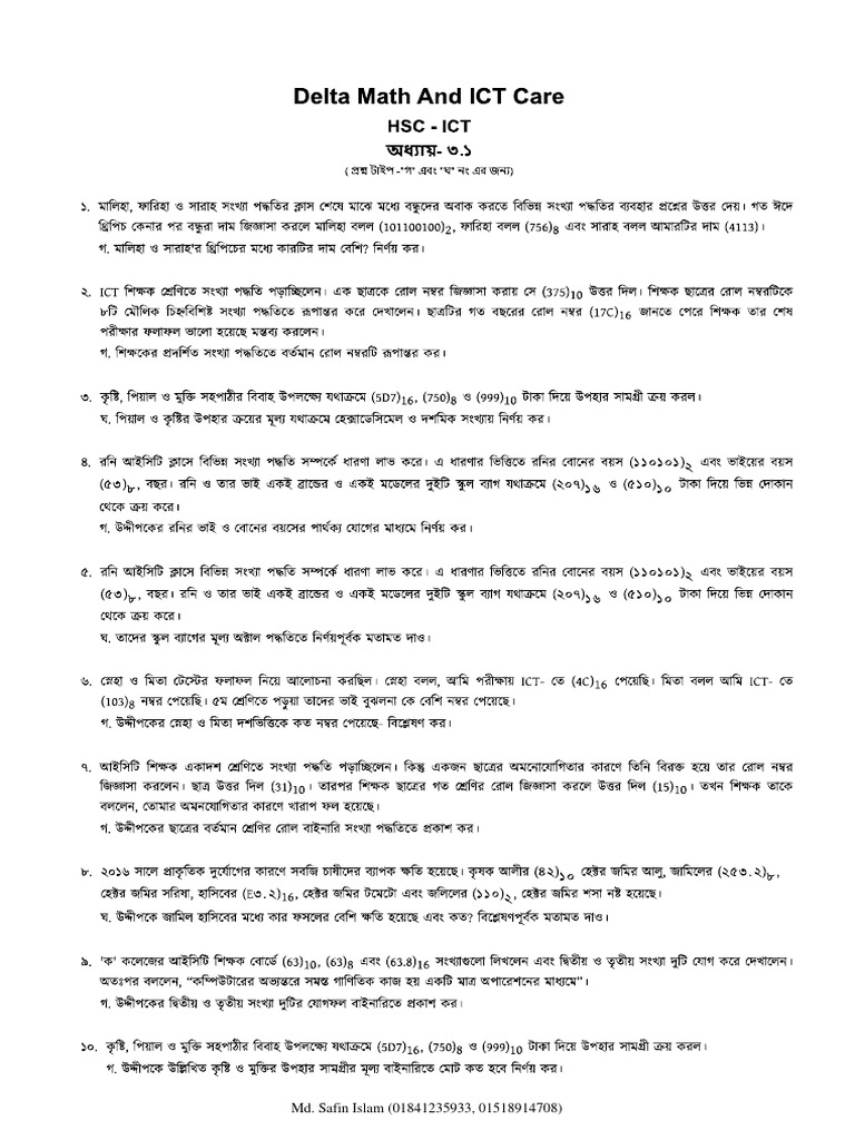 ICT Chapter 3.1 Sheet (C and D) PDF