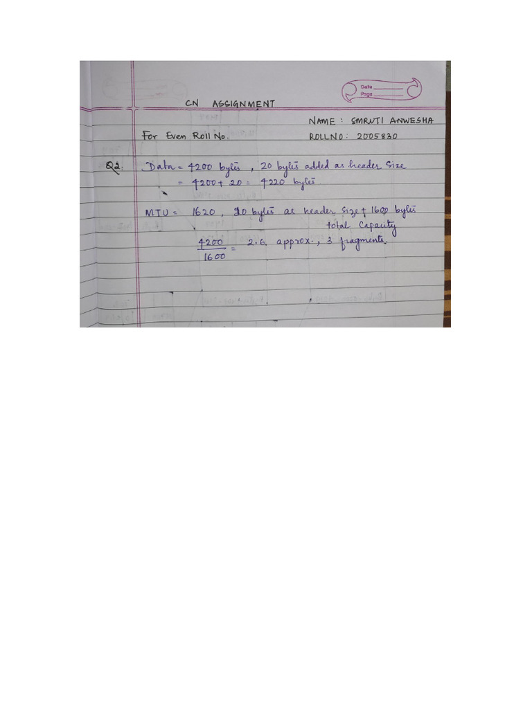 CN Assignment | PDF