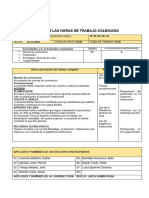 Acta de Las Horas de Trabajo Colegiado: I.E "Reino de España"