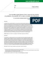 Tos Somática (Psicógena) Como Causa de Tos Crónica en Pediatría. A Propósito de Un Caso y Revisión de La Literatura