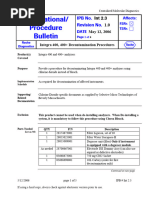 I400 Plus Decontamination Procedures