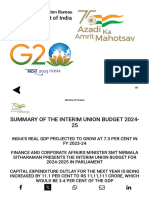 SUMMARY of INTERIM BUDGET 2024-25