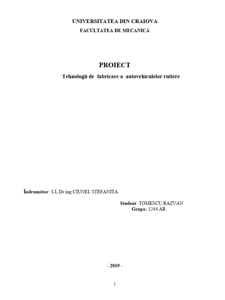 Model Proiect Tfaa.2 | PDF