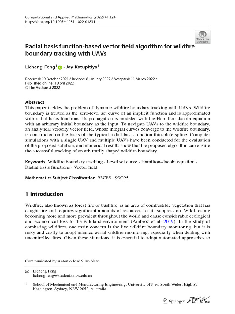Radial Basis Function-Based Vector Field Algorithm For Wildfire ...