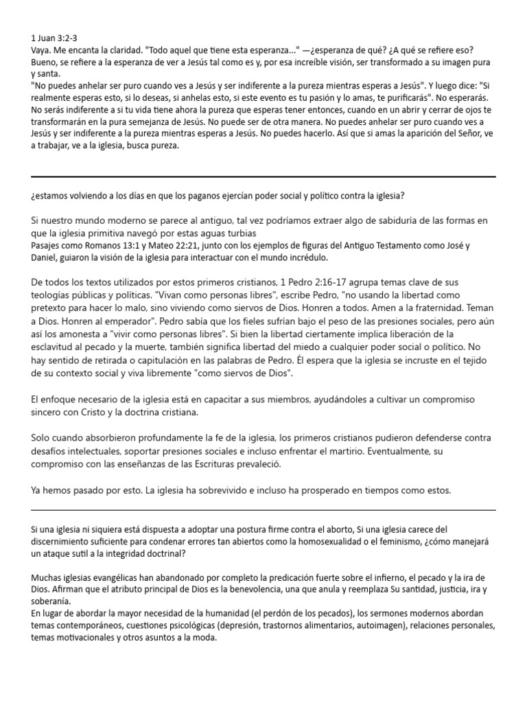 Esperanza y Pureza en la Iglesia Moderna | PDF | Libro de revelación ...