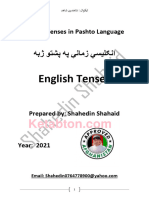 English Tenses in Pashto Language