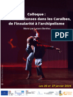 Programme Colloque Penser nos danses dans les Caraïbes