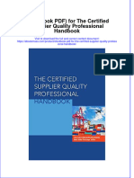 Dwnload Full Etextbook PDF For The Certified Supplier Quality Professional Handbook PDF