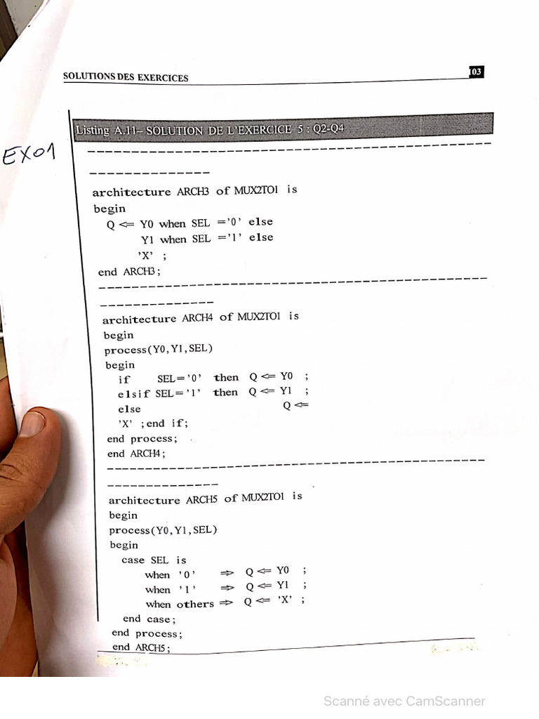 Solution TD 3 VHDL | PDF