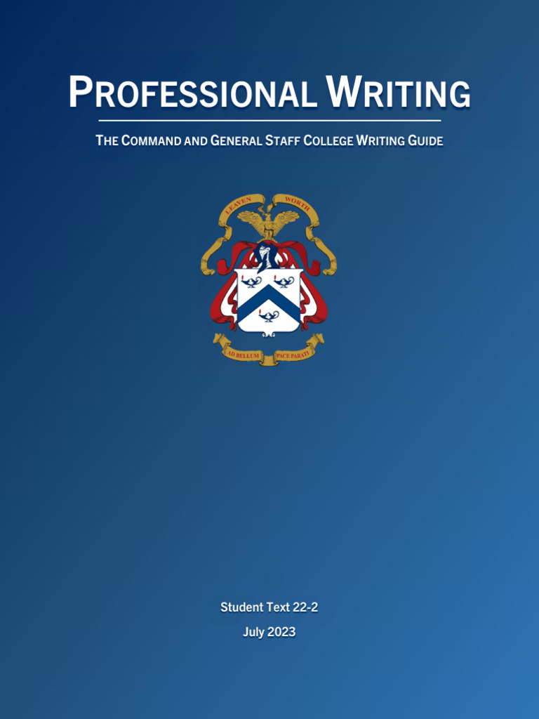 CGSC Writing Guide: Student Text 22-2 | PDF