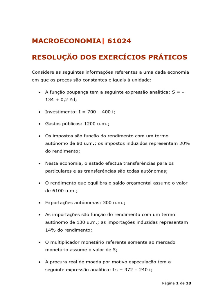 Análise de Equilíbrio Macroeconômico | PDF